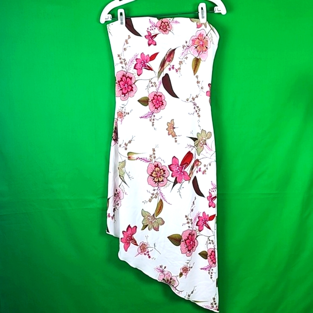 NWT, PS Women's Strechy Strapless Assymetric Dress. Made in USA